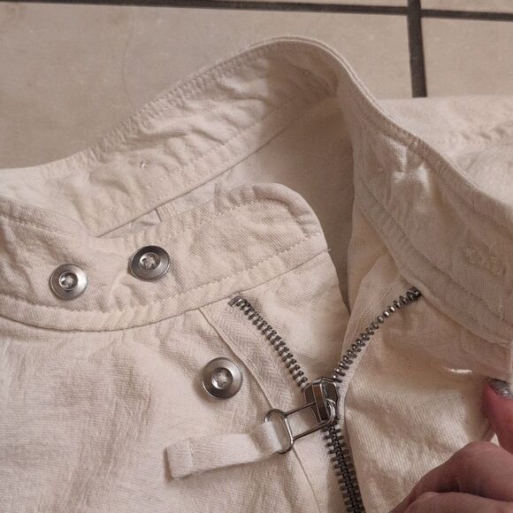 Everlane The Canvas Organic Cotton Parka Jacket Coat Bone White Size L - Picture 4 of 16